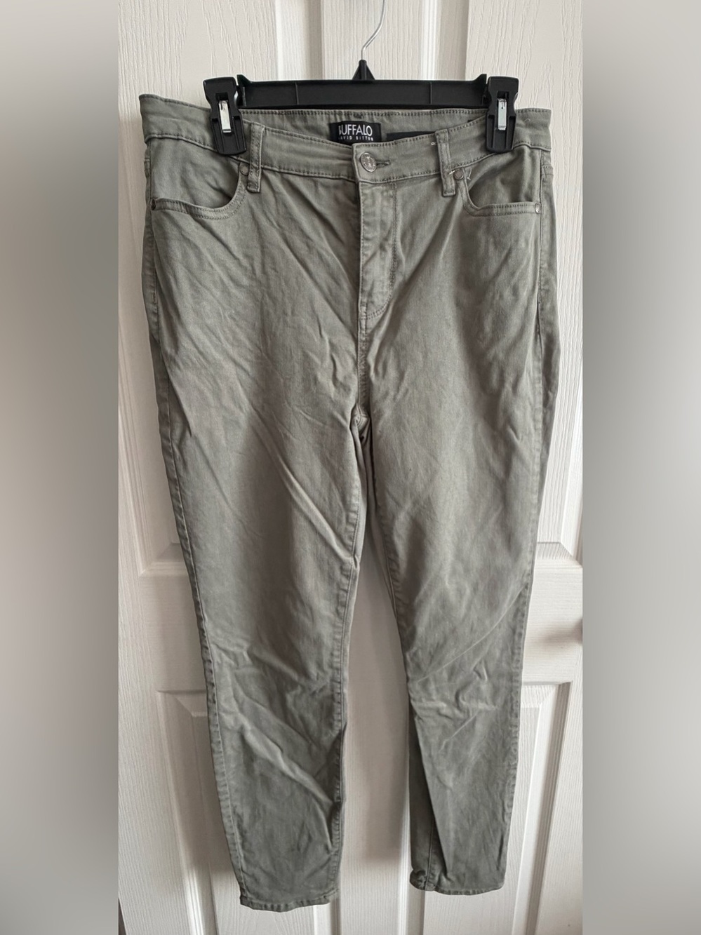 Buffalo David Bitton Hanna Olive Green High Rise Skinny Stretch Pants Size 10/30